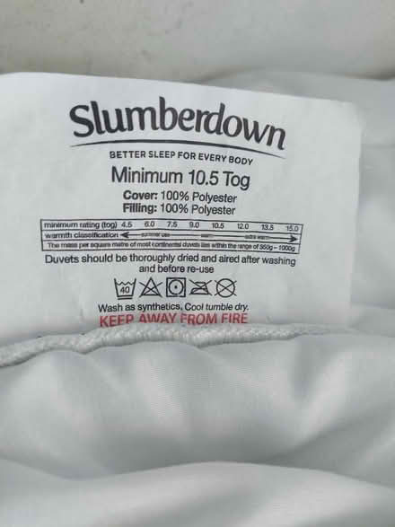 Photo of free 2x FreeSingle Duvet 10.5 Tog (Isleworth TW7) #2