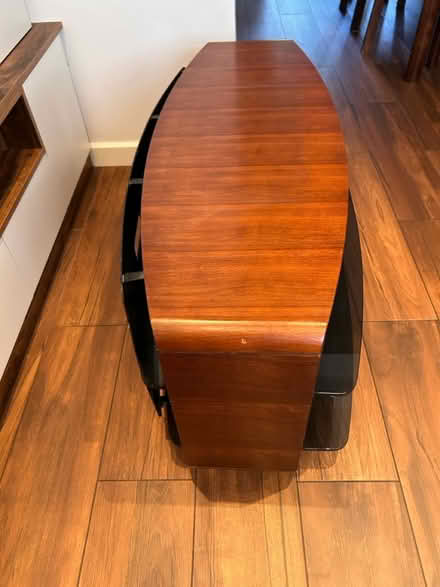 Photo of free Wooden TV Stand with Glass Shelves (Harrow, HA3) #2