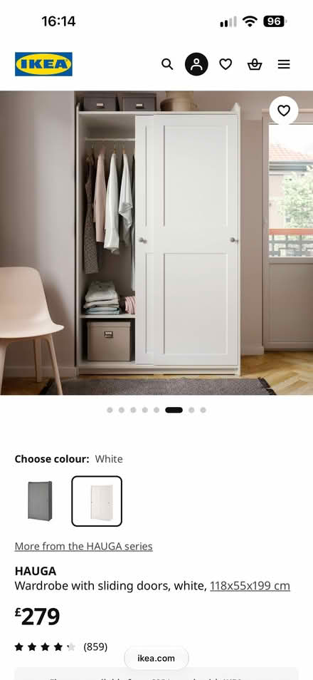 Photo of free IKEA Hauga Double Wardrobe (Rothney AB52) #1