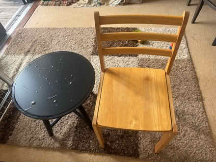 Photo of free side table & chair, Acton, W3 8FG (Chiswick W3) #1