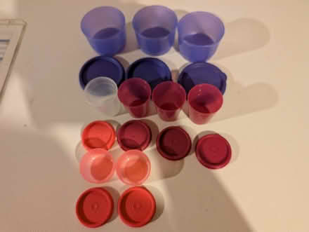 Photo of free 9 Small Tupperware Containers w/lid (Sylvan Township Near Chelsea) #1