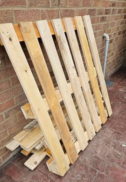 Photo of free 2 Wooden pallets with extra wooden slats (Freshbrook SN5) #1