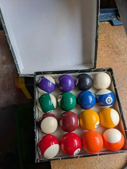 Photo of free Pool balls. Boxed (Kingswood) #1