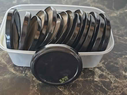 Photo of free Clean black jar lids (Bedworth CV12) #1