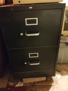 Photo of free 2 drawer metal filing cabinet (cobble hill) #1