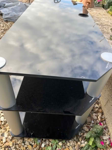 Photo of free TV glass stand (Forest Green GL6) #3
