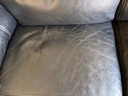 Photo of free Black leather recliner sofa (Greystones S11) #3
