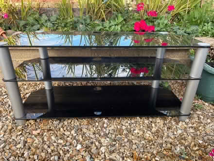 Photo of free TV glass stand (Forest Green GL6) #1