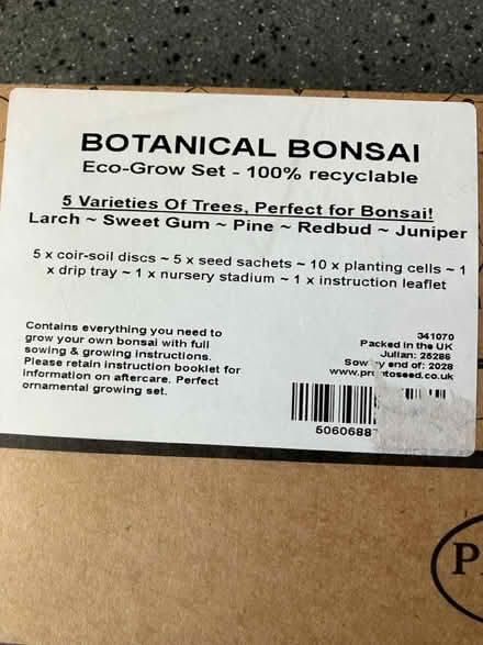 Photo of free Bonsai Growing Kit (Northfield, B31) #2