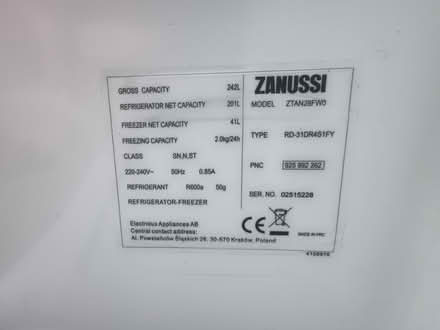 Photo of free Zanussi fridge freezer (N3) (Finchley Central N3) #4