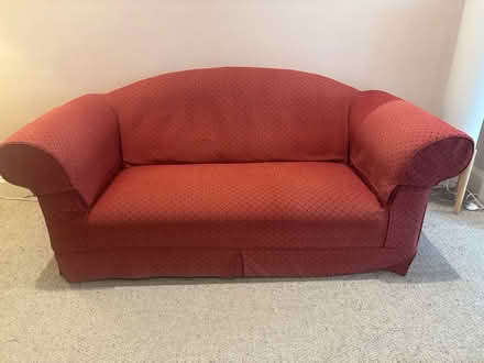 Photo of free Comfy red sofa (Batchwood AL3) #1