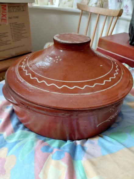 Photo of free Terracotta baking/casserole dish. 32cm diameter (Kingsholm GL1) #1