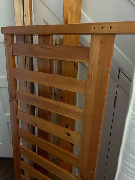 Photo of free Pine double bed frame and mattress (Redhill RH1) #2