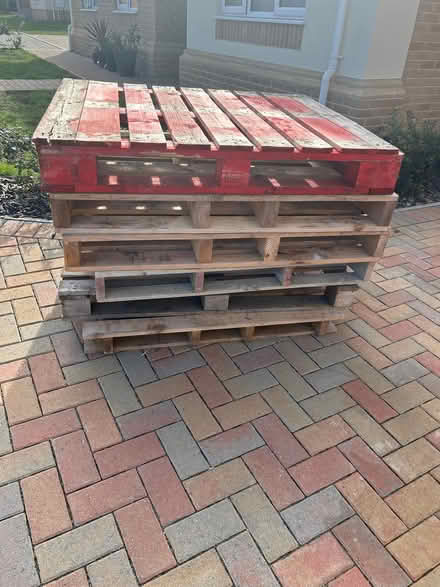 Photo of free 6 wooden pallets (Gorleston NR31) #1