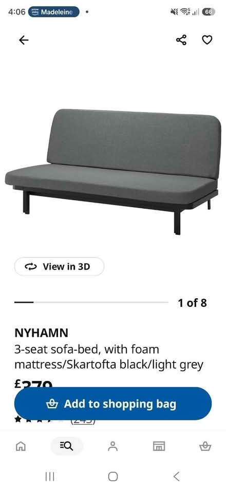 Photo of free ikea sofa bed (New Mills SK22) #1