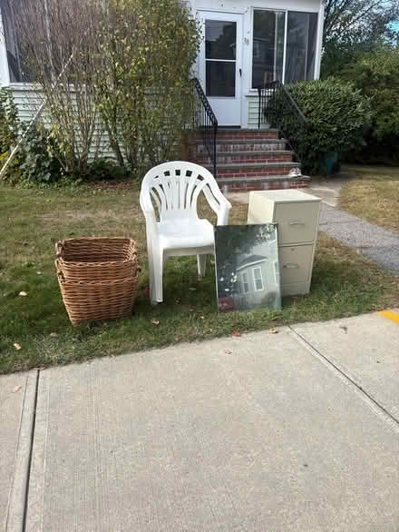 Photo of free Lawn chairs, file cabinet, etc (Norwood) #1