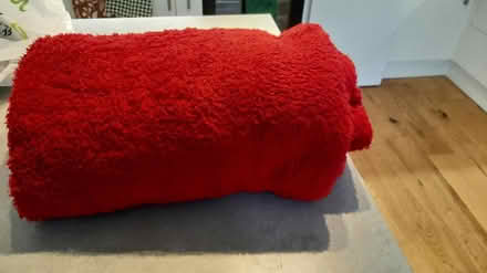 Photo of free red fleece throw (peacehaven BN10) #2