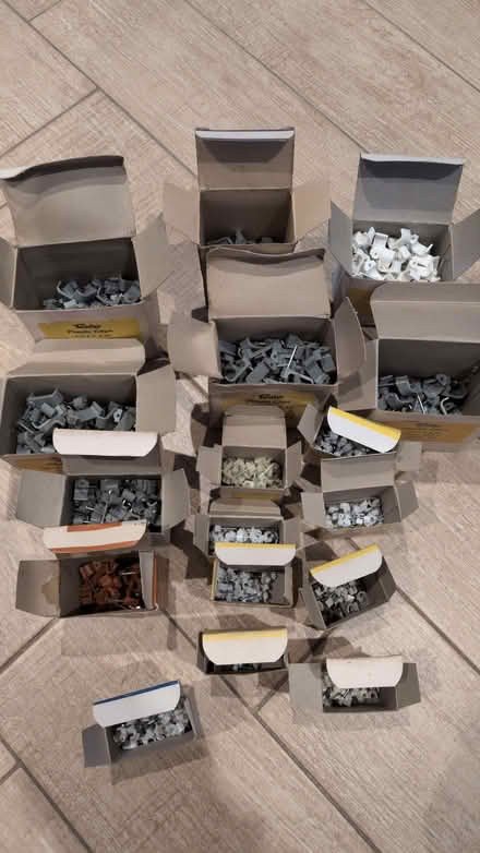 Photo of free Assorted plastic cable clips (Queen Edith's Ward CB1) #1