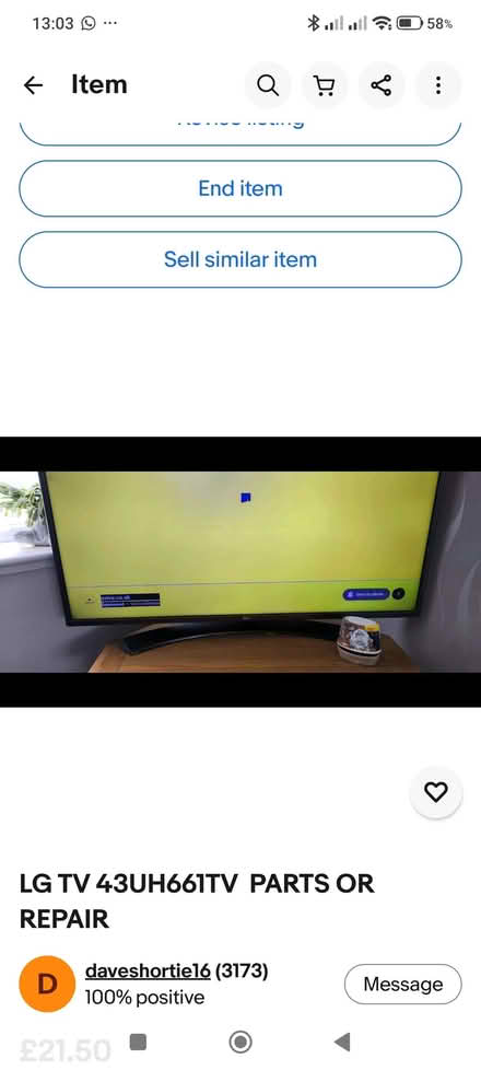 Photo of free lg tv 43uh661tv (Woodley RG5) #1