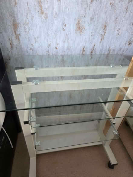 Photo of free Small glass computer desk WFH station (Dedworth SL4) #4