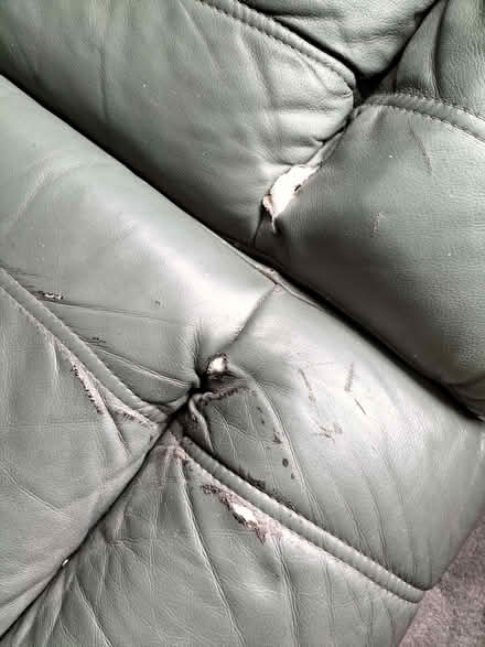 Photo of free Leather sofa (Rudloe SN13) #1