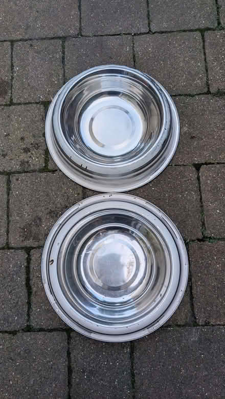 Photo of free 2 x metal dog/ pet bowls (Calverton MK19) #1