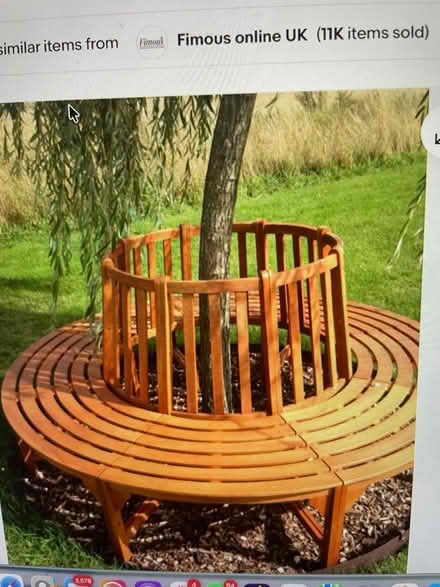 Photo of Round Wooden Bench Seat (Lea PR2) #1