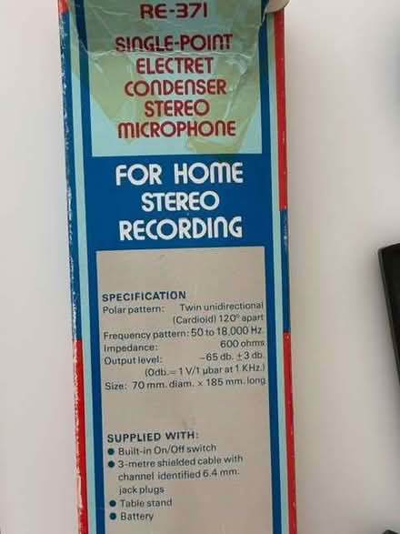 Photo of free Stereo Microphone (Latchingdon CM3) #2