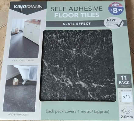 Photo of free 44 Slate Adhesive floor tiles (Nr Evesham, WR11 4) #1
