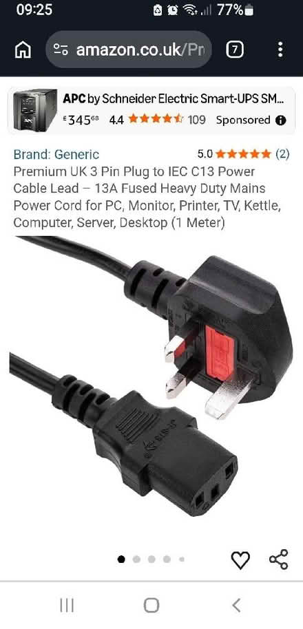 Photo of Old tv power cable. (Appleby-in-Westmorland CA16) #1