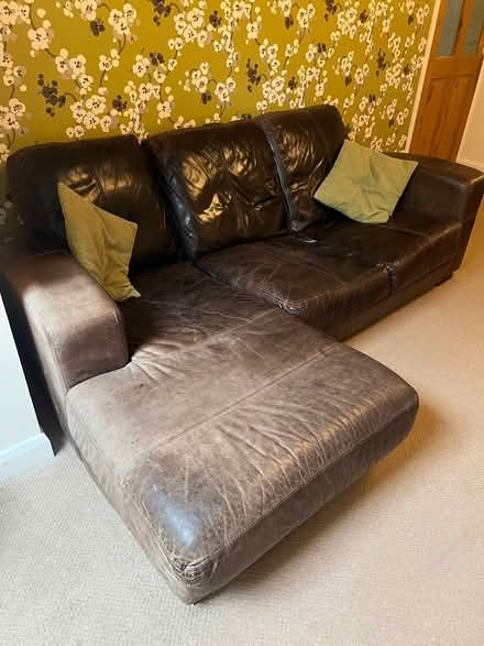 Photo of free 3 seater leather corner sofa (Banners Gate B73) #3