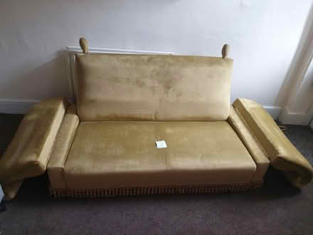 Photo of free Vintage gold velvet sofa bed (Hoyland S74) #3
