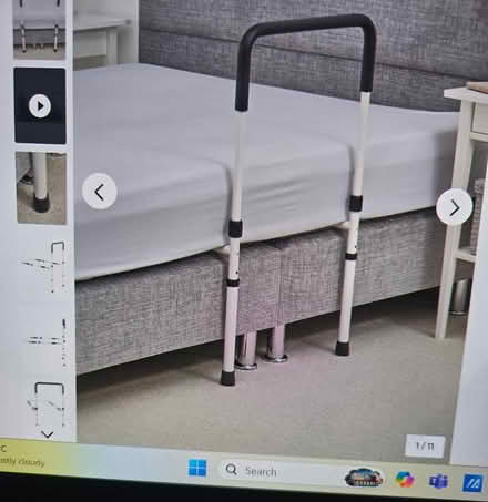 Photo of free Careco bed rail with floor support (Haddington) #2