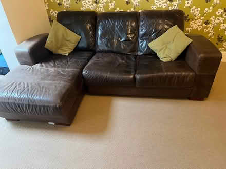 Photo of free 3 seater leather corner sofa (Banners Gate B73) #1