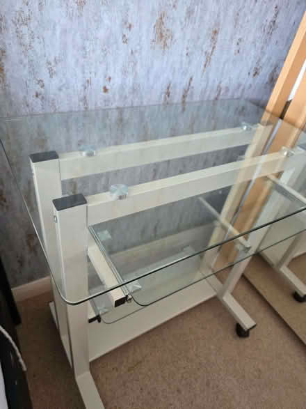 Photo of free Small glass computer desk WFH station (Dedworth SL4) #1