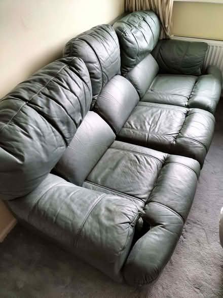 Photo of free Leather sofa (Rudloe SN13) #2