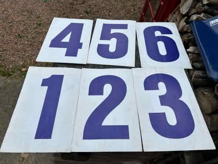 Photo of free Large numbers 1 to 6 (Cupar KY15) #1