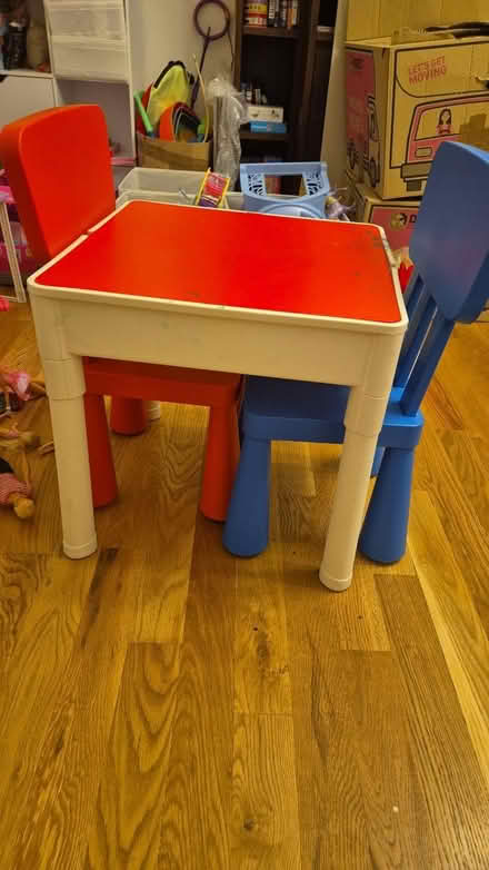Photo of free Plastic table and chairs (111 Oakwood Court) #1