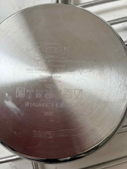 Photo of free 2 stainless saucepans (St Albans AL1) #3