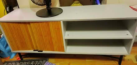 Photo of free TV/ record player unit with cupboard and shelves (Moorlands LA1) #1
