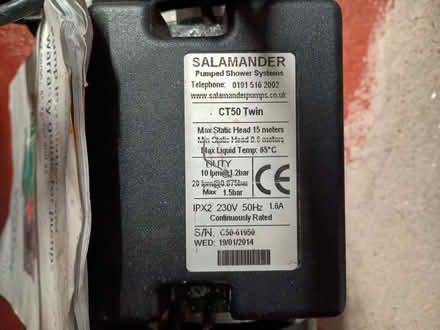 Photo of free Salamander CT50 twin impeller shower pump UNTESTED (Knaresborough HG5) #2