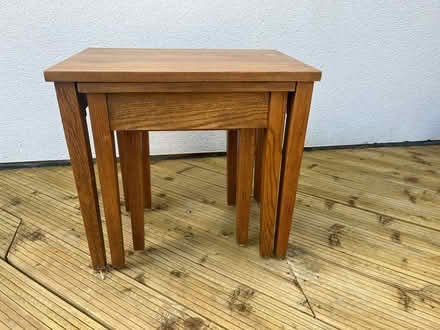 Photo of free Teak nest of three tables (Harold Wood RM3) #2