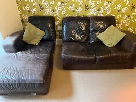 Photo of free 3 seater leather corner sofa (Banners Gate B73) #2