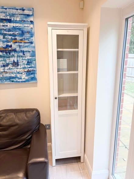 Photo of free Tall white wooden storage unit (Stroud GL10) #1