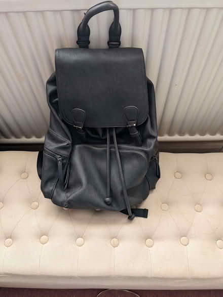Photo of free Medium size leather look backpack (Caldecott OX14) #1