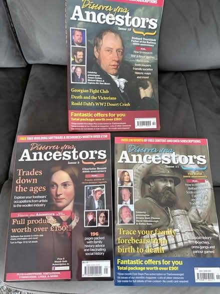 Photo of free Three old genealogy magazines (SS14 Fryerns Basildon) #1