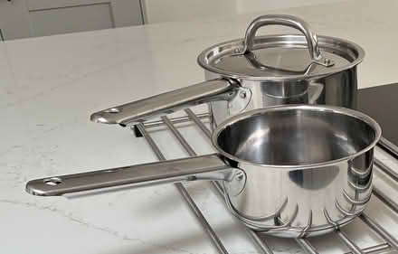 Photo of free 2 stainless saucepans (St Albans AL1) #1
