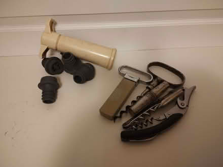 Photo of free Wine bottle stoppers with vacuum pump and corkscrews (South Reading RG2) #1
