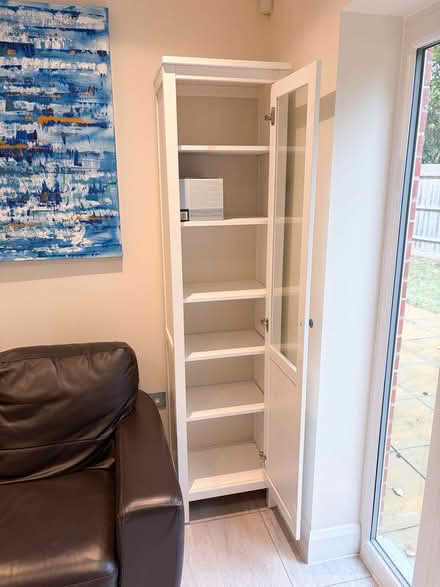 Photo of free Tall white wooden storage unit (Stroud GL10) #2