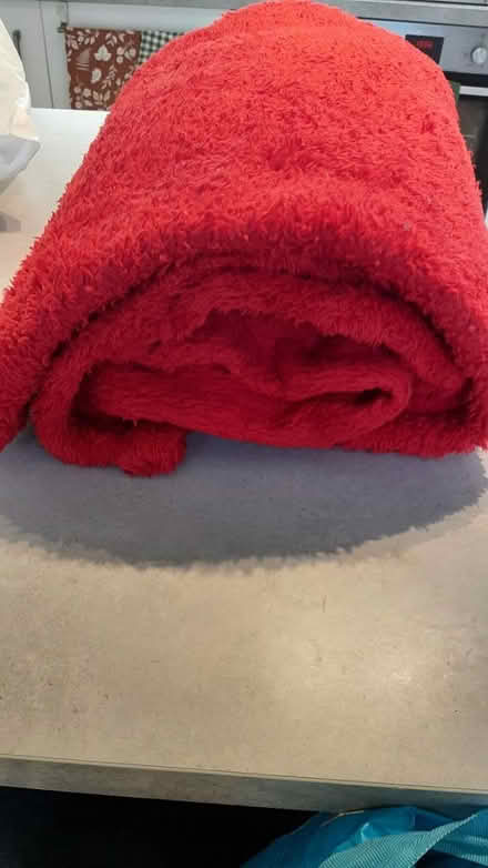 Photo of free red fleece throw (peacehaven BN10) #3